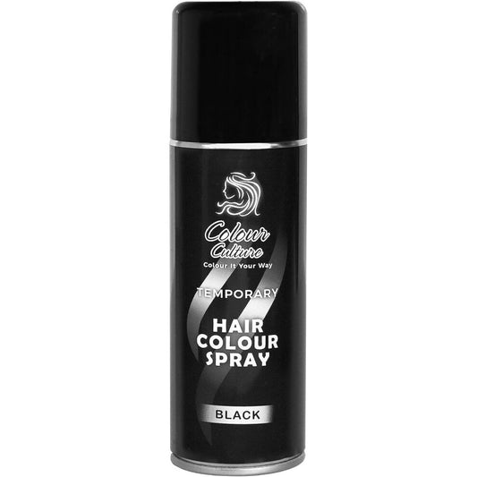 COLOUR CULTURE TEMPORARY HAIR COLOUR SPRAY BLACK