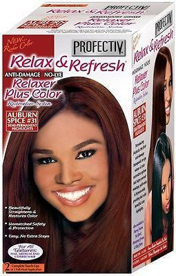 Profectiv Relax & Refresh Relaxer Plus Color Auburn Spice