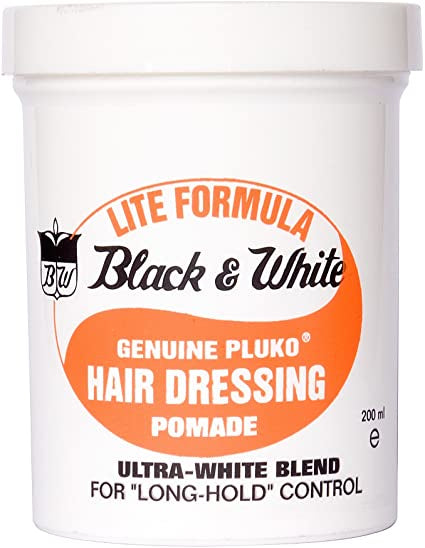 Black & White Lite Formula - Genuine Pluko Hair Dressing Pomade