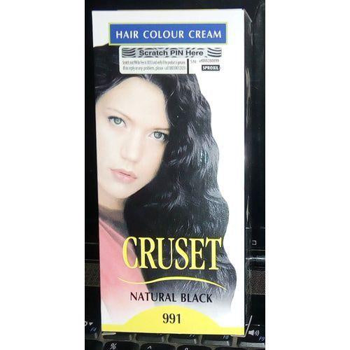 Cruset natural black hair colour cream 60ml