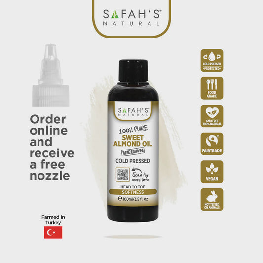 SAFAH'S NATURAL 100% PURE SWEET ALMOND OIL