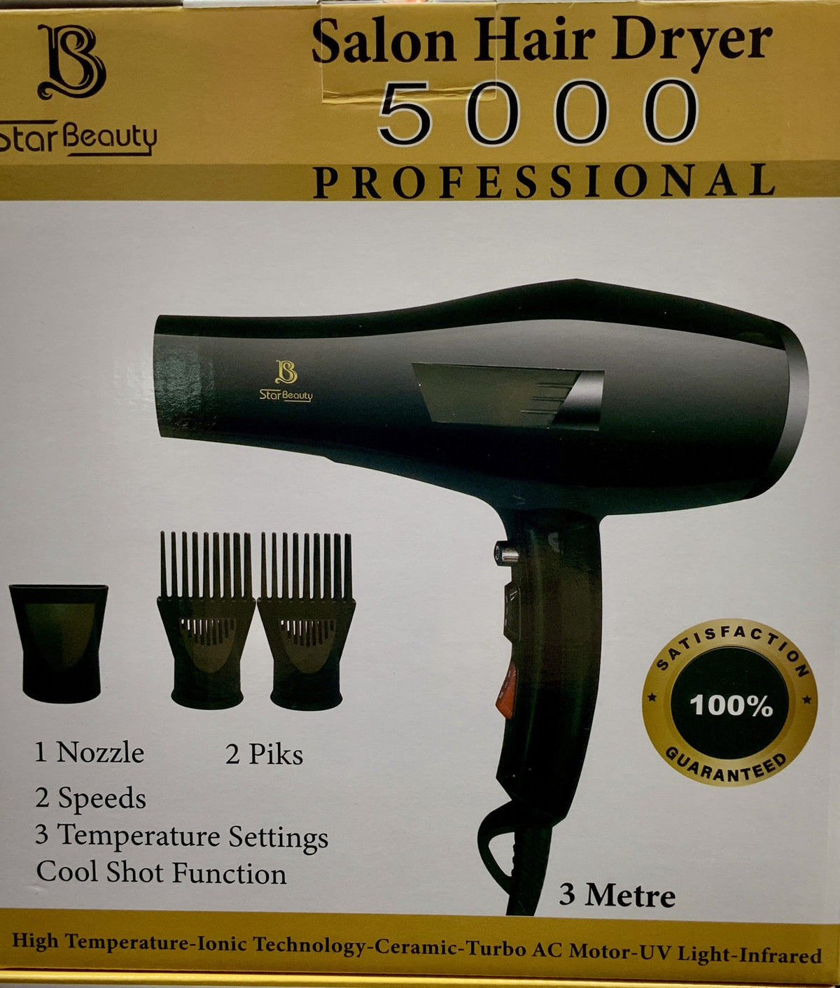 STAR BEAUTY SALON TURBO IONICHAIR DRYER 5000
