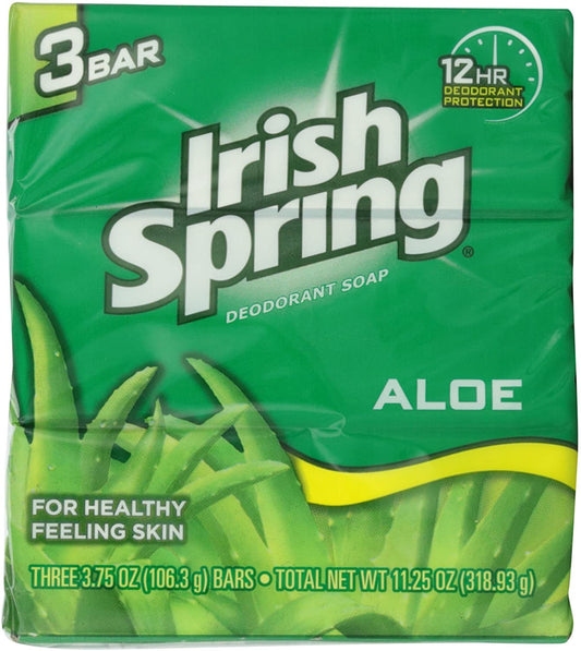 Irish Spring Aloe Deodorant Soap 3 Bars
