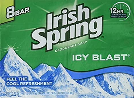 Irish Spring Icy Blast Deodorant Soap 8 Bars
