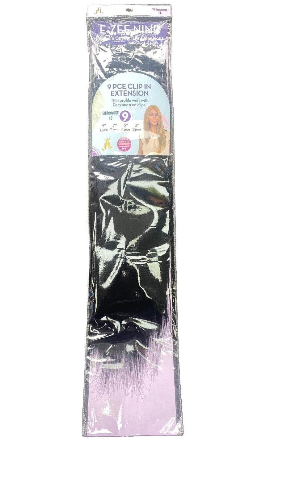 JAZZY E-ZEE NINE 9 PCE CLIP IN EXTENSION SYNTHETICS 20"