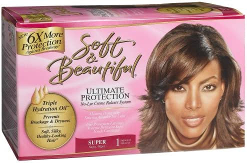 Soft & Beautiful Ultimate Protection No-Lye Crème Relaxer System – Super