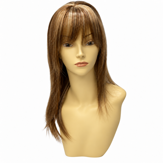 Aftress Ebel Hairpiece — highlighted style shown on mannequin