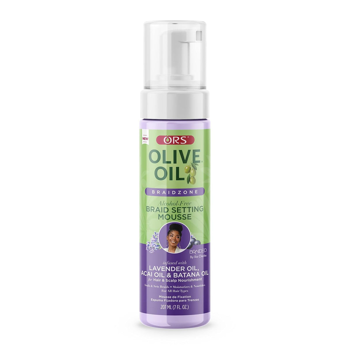 ORS OLIVE OIL BRAIDZONE LAVENDER OIL ACAI OIL & BATANA OIL BRAID SETTING MOUSSE