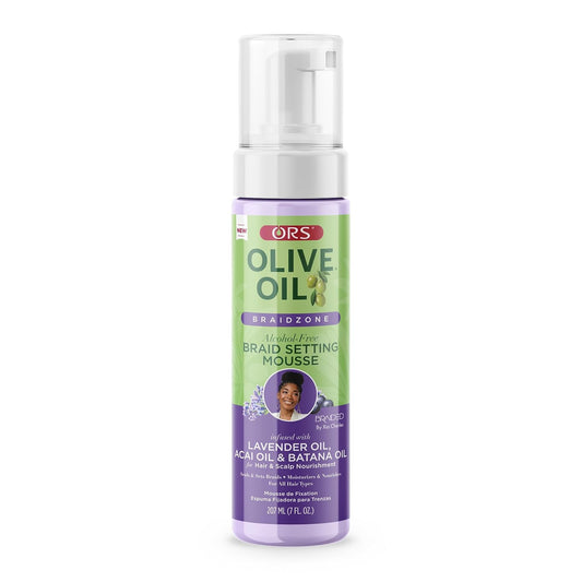 ORS OLIVE OIL BRAIDZONE LAVENDER OIL ACAI OIL & BATANA OIL BRAID SETTING MOUSSE