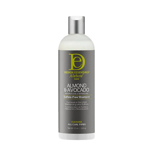 Design Essentials Natural hair Almond & Avacado Sulphate Free Shampoo product packaging