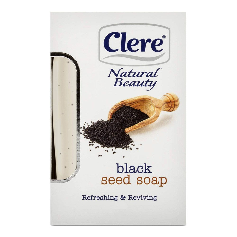 Clere Natural Beauty Black Seed Soap 150g — product packaging