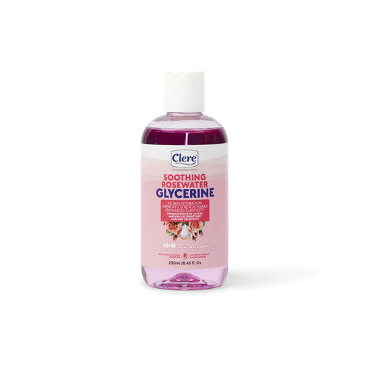 CLERE SOOTHING ROSEWATER GLYCERINE 250ML — product packaging