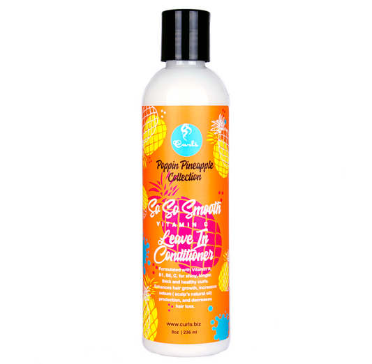 curls poppin pineapple leave in conditioner — product packaging