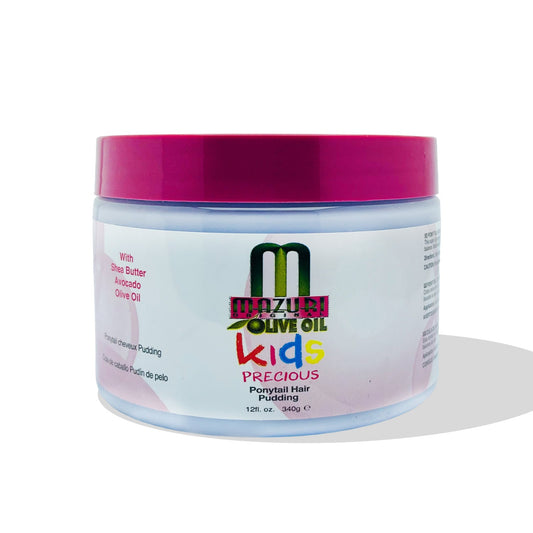 Mazuri original olive oil kids, precious, ponytail hair pudding,12fl.oz