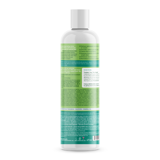 ORS Olive Oil Max Moisture Daily Styling Hair Lotion 473 ml — back and side label — SKU 632169121809