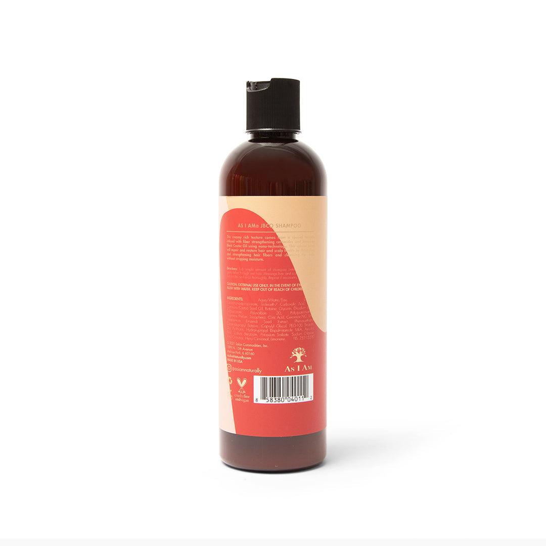 As I Am Jamaican Black Castor Oil Shampoo 475 ml - back label and directions