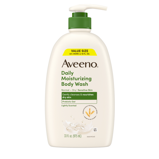 Aveeno Daily Moisturising Body Wash 975ml pump bottle