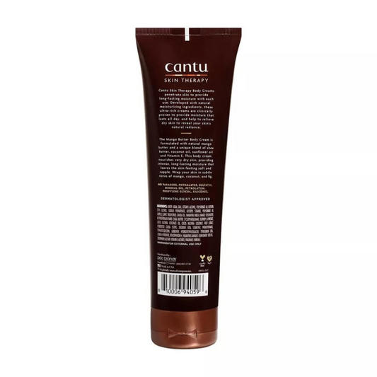 Cantu Skin Therapy Mango Butter Body Cream 240 g - back label and ingredients