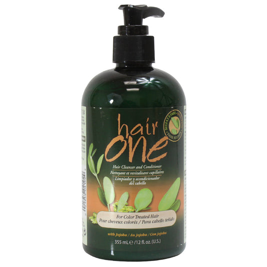 Hair One Jojoba Hair Cleanser and Conditioner for colour-treated hair 355 ml pump bottle