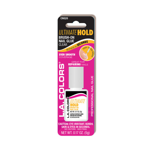L.A. Colors Ultimate Hold Brush-On Nail Glue Clear, CNG20, 5g