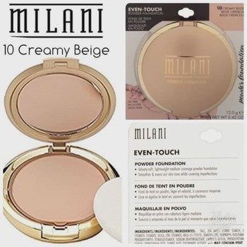 Milani Powder Foundation Even-Touch 10 Creamy Beige