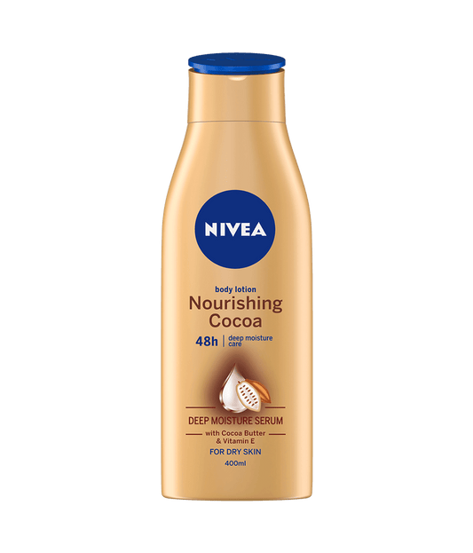 Nivea Nourishing Cocoa Body Lotion, 400ml gold bottle