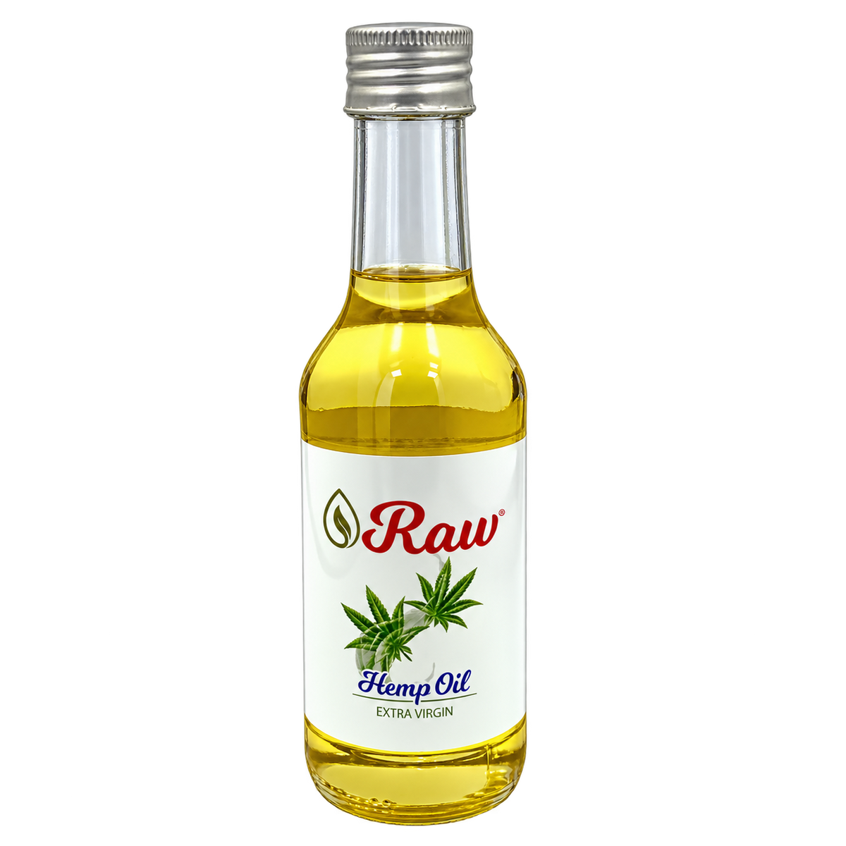 RAW HEMP OIL EXTRA VIRGIN / 200 ML — restored product photograph