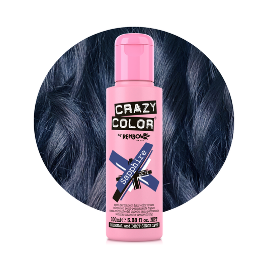 Crazy Color By Renbow Semi-Permanent Hair Color — Sapphire no.72 — SKU 5035832007809