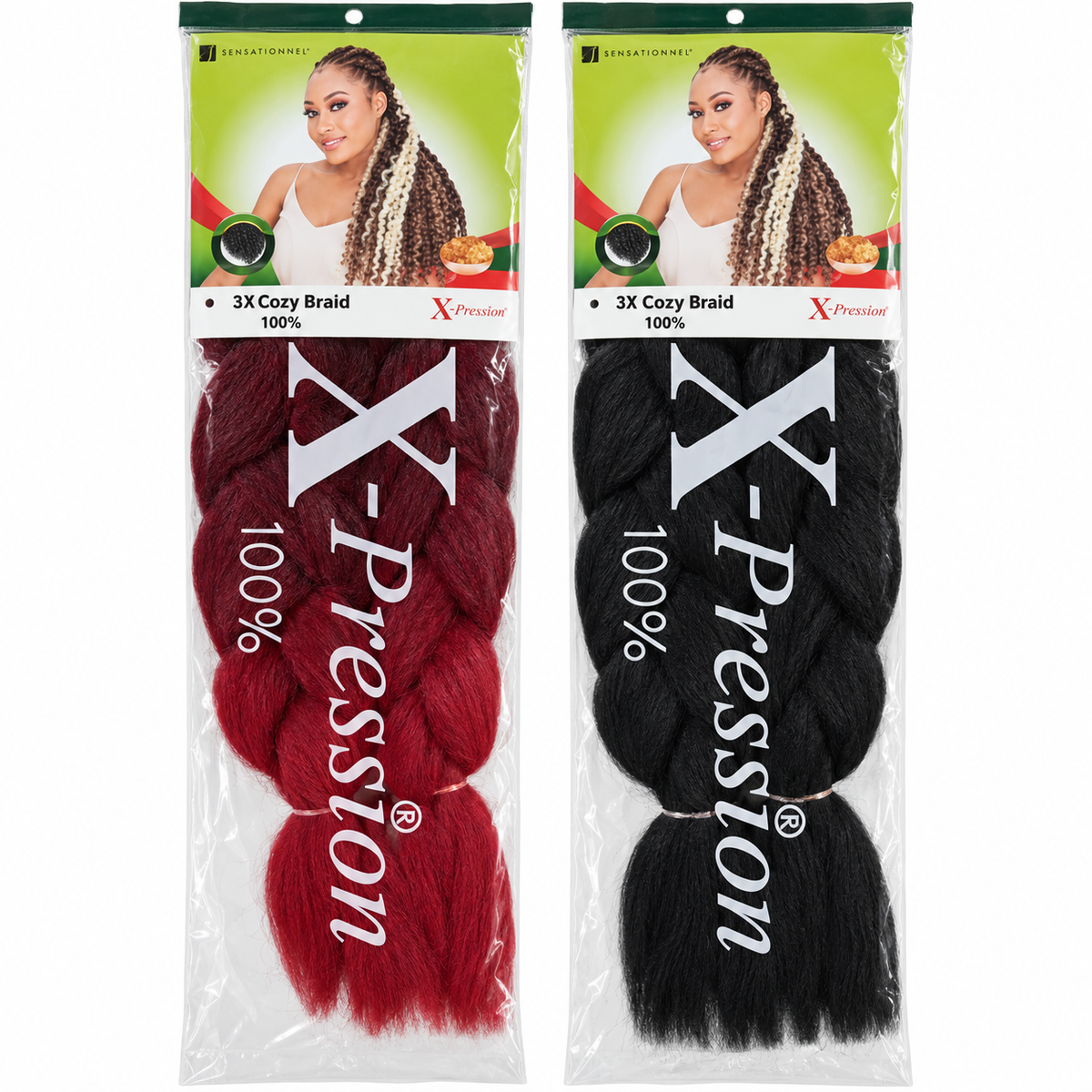 X-Pression 3X Cozy Braid Hair — restored product photograph
