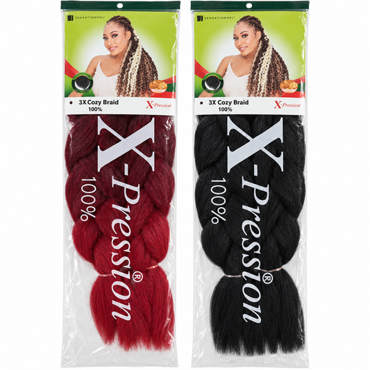 X-Pression 3X Cozy Braid Hair — restored product photograph