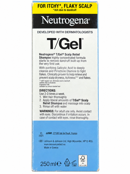 NEUTROGENA T/GEL ANTI DANDRUFF SCALP RELIEF SHAMPOO / 250ML