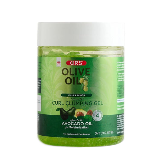ORS Olive Oil Ultra HD Gel Curl Clumping Infused with Avocado 567 g / 20 oz - front pack - SKU 632169210886