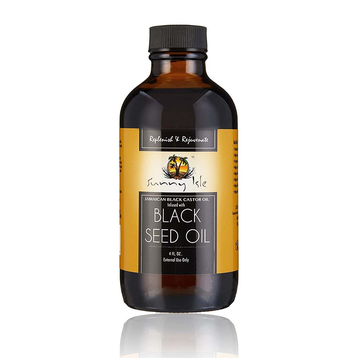 SUNNY ISLE JAMAICA BLACK CASTOR OIL WITH BLACK SEED OIL 4oz