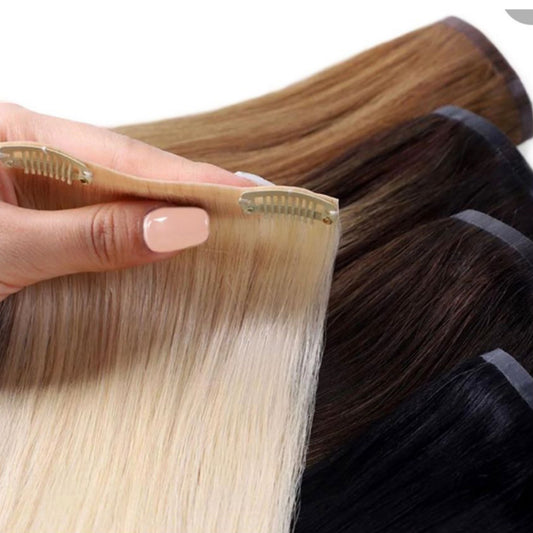 EJ 100% HUMAN HAIR EXTENSIONS CLIPIN 7 PCS