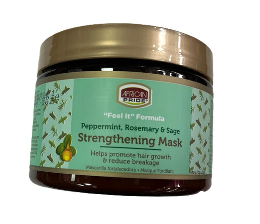 AFRICAN PRIDE FEEL IT FOMULA PEPPERMINT ROSEMARY &SAGE STRENTHENING MASK 340g