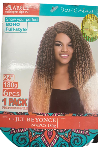 Noble Gold Bohemian Jul Beyonce Synthetic Hair – 6 Pieces, 180g