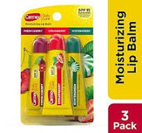 Carmex Daily Care Moisturizing Lip Balm Tubes with SPF, Fresh Cherry, Strawberry and Wintergreen Lip Balm Pack, 0.35 OZ - 3