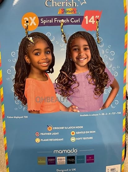 CHERISH JUNIOR 3X SPIRAL FRENCH CURL 14"