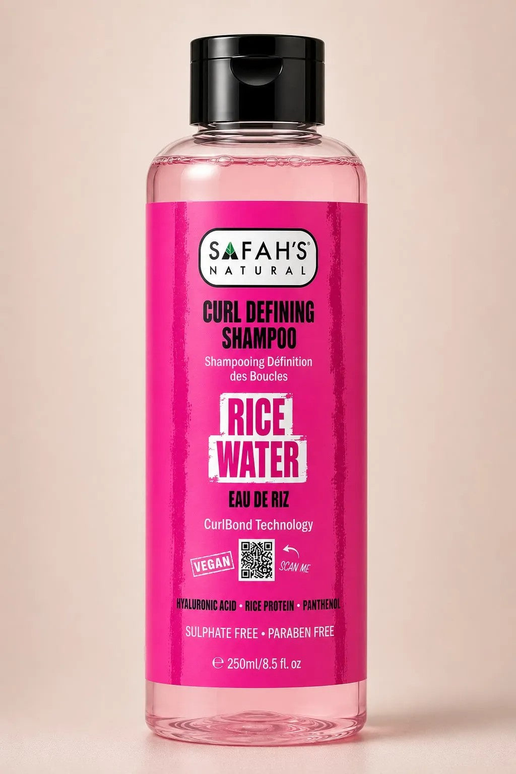 SAFAH'S NATURAL CURL DEFINING SHAMPOO RICE WATER 250ml