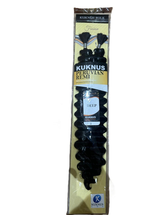 KUKNUS PERUVIAN REMI DEEP TWIST HUMAN HAIR BLENDED