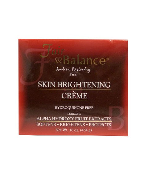 FAIR & BALANCE SKIN BRIGHTENING CREME HYDROQUINONE FREE 454G