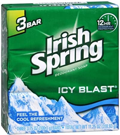 Irish Spring  Icy Blast  Deodorant Soap 3 Bars