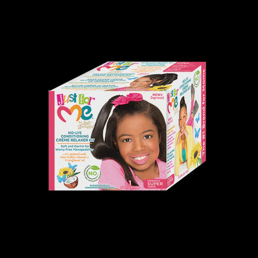 Just For Me  No-lye Conditioning Crème Relaxer Kit- Super