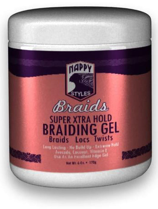 Nappy Styles Braids- Supr Xtra Hold Braiding Gel 6oz