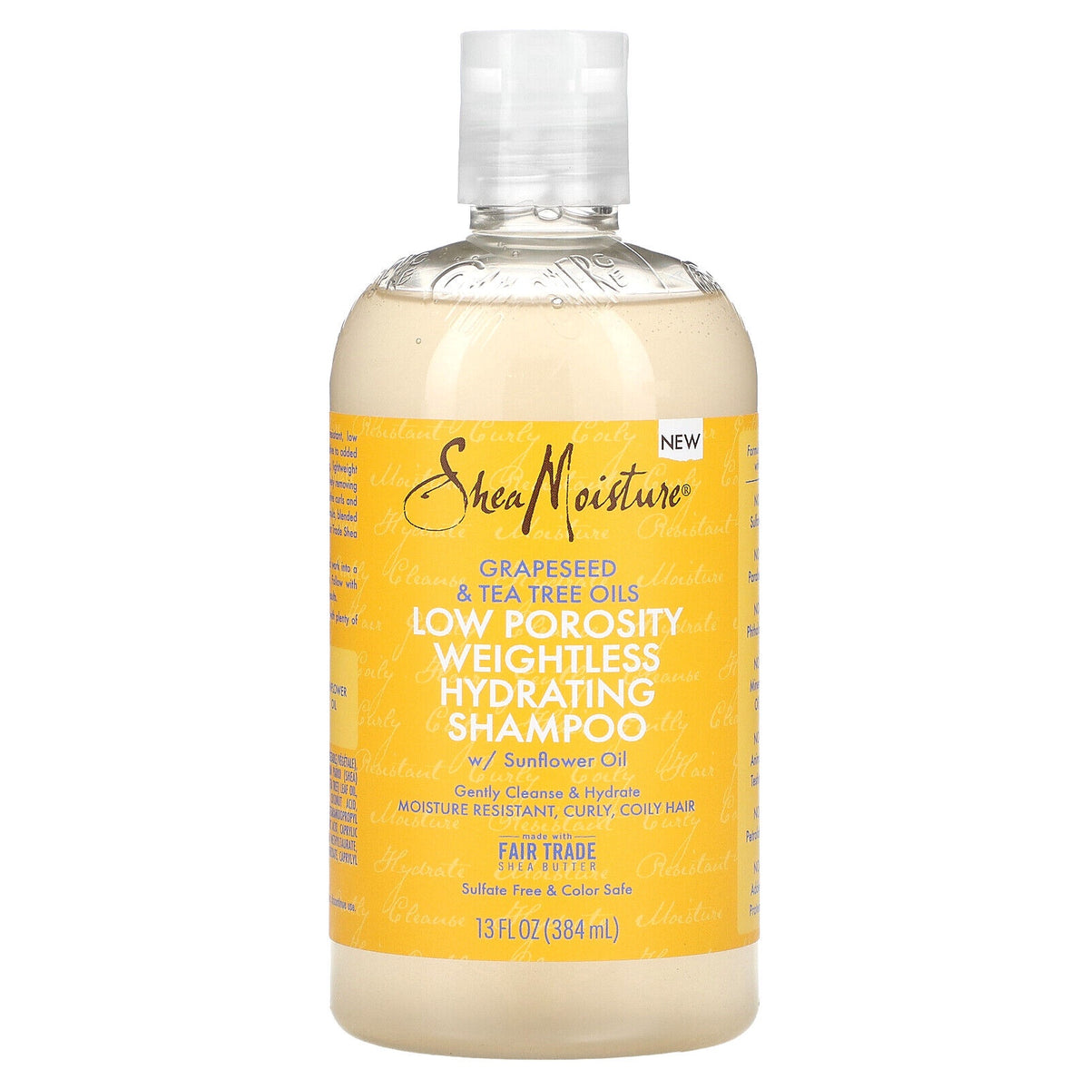 SHEA MOISTURE GRAPESEED & TEA TREE OILS LOW POROSITY WEIGHTLESS HYDRATING SHAMPOO W/ SUNFLOWER OIL