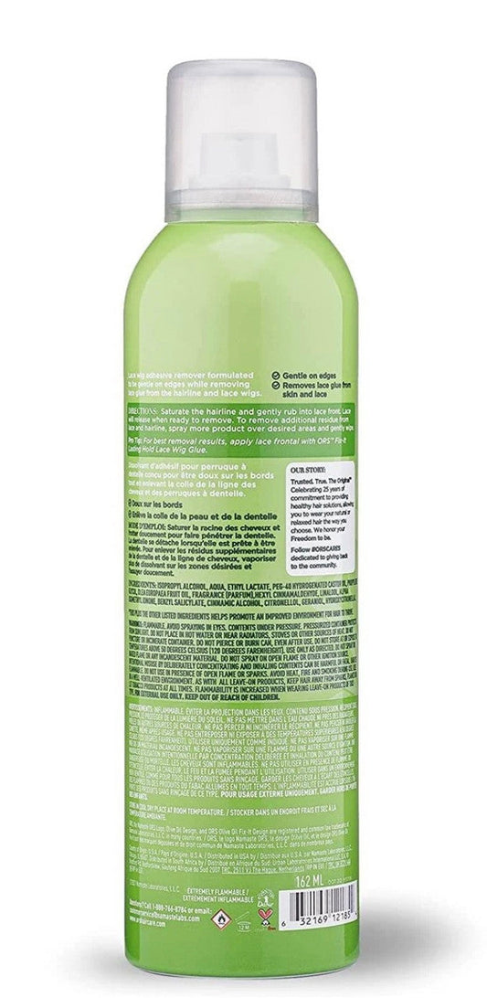 ORS Fix-It Wig Glue Remover 162 ml, rear label and directions - SKU 632169121854