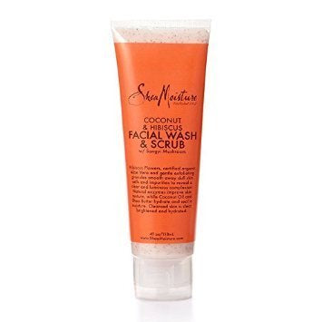 Shea Moisture  Coconut & Hibiscus Facial Wash & Scrub