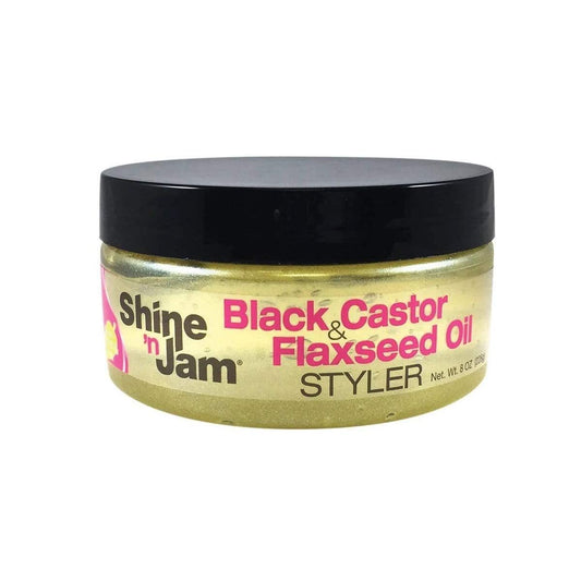 Shine 'n Jam  Black Castor & Flaxseed Oil Styler Firm Hold