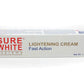 Sure White  Supreme Lightening Creme Fast Action