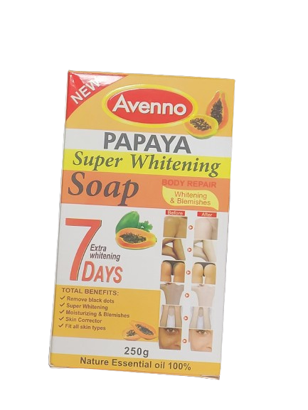 AVENNO PAPAYA SUPER WHITENING SOAP 250g
